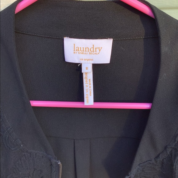 Laundry by Shelli Segal lace black bomber jacket - Picture 2 of 3